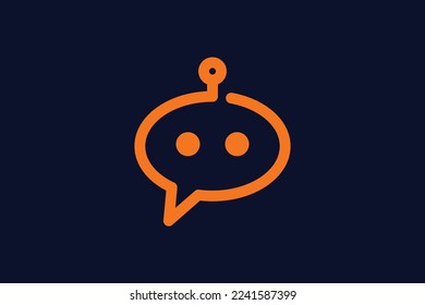 Chat bot logo icon vector isolated concept