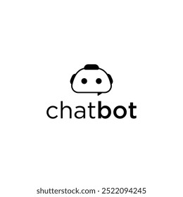 Chat bot logo icon vector