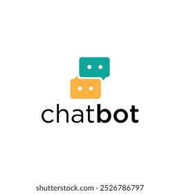 Chat bot logo icon vector