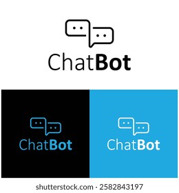 chat bot logo icon vector