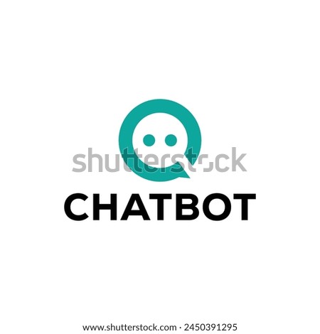Chat bot logo icon vector