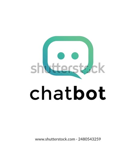 Chat bot logo icon vector