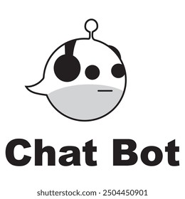 chat bot logo vector design. chat robot. robot friend