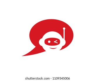 chat bot logo vector template