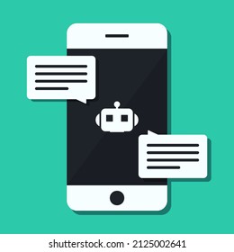Chat bot messages notification. Online talking, speak, conversation, dialog concept. Vector illustration
