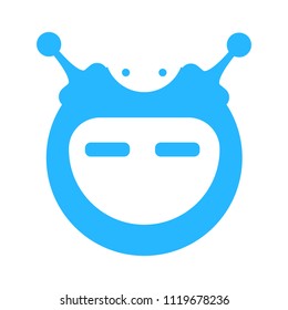 Chat bot modern icon concept illustration isolated on white background
