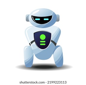 Chat bot for online assistance on web sites. Voice support service. Virtual helper. Ai. Female robot.