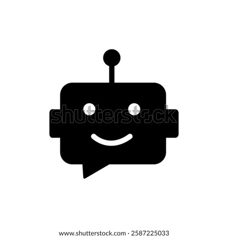 Chat bot outline icon eps file