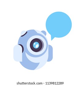 Chat bot robot chat bubble icon artificial intelligence concept chatbot technology isolated flat vector illustration