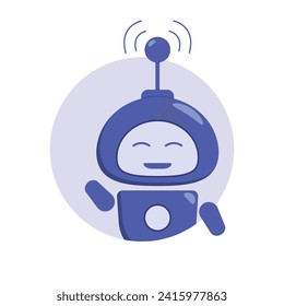 Chat bot. Robot virtual assistance. Support service bot. 