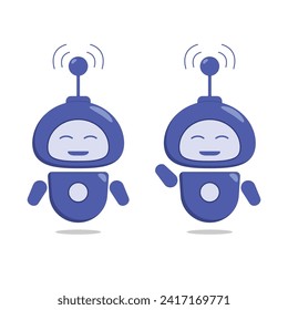 Chat bot. Robot virtual assistance. Support service bot. 