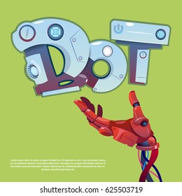 Chat Bot Robot Virtual Assistance Of Website Or Mobile Applications, Artificial Intelligence Concept Flat Vector Illustration