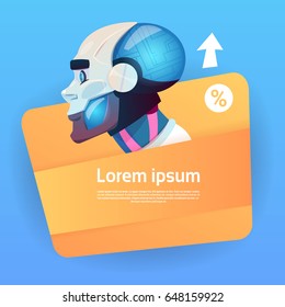 Chat Bot Robot Virtual Assistance Element Of Website Or Mobile Applications Artificial Intelligence Concept Flat Vector Illustration