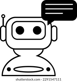Chat bot as a small robot with chat window