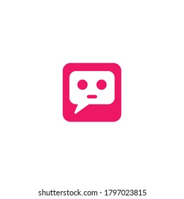 Chat bot symbol and logo vector icon design