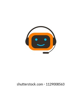 chat bot vector character icon online support service