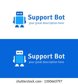 The chat bot vector design illustration. Modern flat style. Chat bot icon . Logo design. UI UX element for web design. 