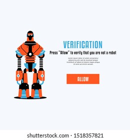 The chat bot vector design illustration. Modern flat style. Chat bot icon. Logo design. UI UX element for web design. Verification page.  