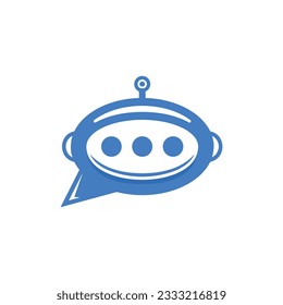 Chat-Bot-Vektordesign-Illustration, Design-Vorlage für das Bot-Symbol des virtuellen Assistenten