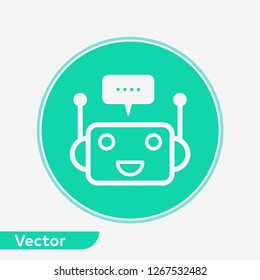 Chat bot vector icon sign symbol