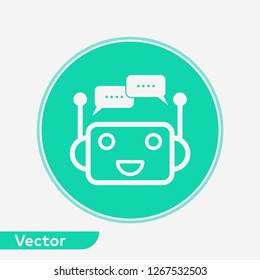 Chat bot vector icon sign symbol