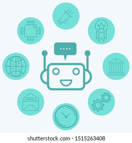 Chat bot vector icon sign symbol