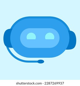 Chat bot vector illustration. Service chat bot character with flat style. Clip art robot for graphic resource of technology, futuristic, computer, cyber and science. Chat bot artificial intelligence