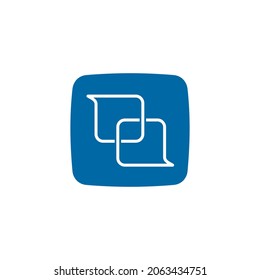 Chat box app technology vector logo design