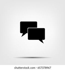 chat box black icon,vector illustration
