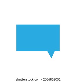 Chat box. Blue speech dialogue icon. Message sign. Line art. Communication backdrop. Vector illustration. Stock image.