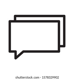 Chat Box, Chat communication online Web Icon isolated on white background EPS Vector
