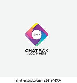 Chat-Box-Design Vektorgrafik-Vorlagensymbol