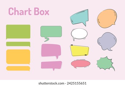 Chat Box Doodle Illustration Set