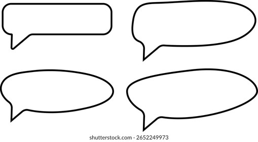 Chatbox und leerer Social-Media-Nachrichtenballon. Unterhaltungssymbol.  Webchat-Zeichen. Trendy-Message-Symbol. Talk Nachricht Bubble Chat-Symbol. Online-Kommunikation
