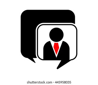 chat box figure person human silhouette image vector icon logo symbol