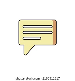 Chat-Box-Symbol gefüllt Umriss Stil Design. Chat-Feld Symbol, Vektorgrafik. einzeln auf weißem Hintergrund.