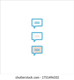chat box icon flat vector logo design trendy illustration signage symbol graphic simple