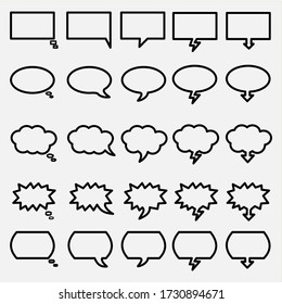 chat box icon logo set vector design