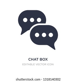 chat box icon on white background. Simple element illustration from Social media marketing concept. chat box icon symbol design.