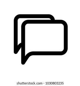 chat box icon outline style design