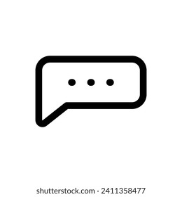 Chat-Box-Symbol in trendigem Umriss-Stil einzeln auf weißem Hintergrund. Chat Box Silhouette Symbol für Ihr Website-Design, Logo, App, UI. Vektorgrafik, EPS10.