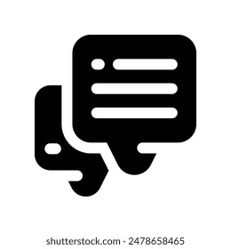 chat box icon. vector glyph icon for your website, mobile, presentation, and logo design.