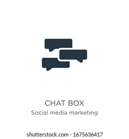 Chat box icon vector. Trendy flat chat box icon from social collection isolated on white background. Vector illustration can be used for web and mobile graphic design, logo, eps10