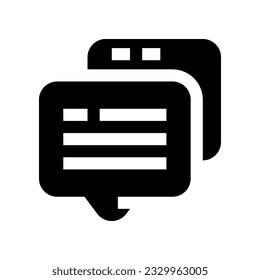 icono de la caja de chat para tu sitio web, móvil, presentación y diseño de logotipo.
