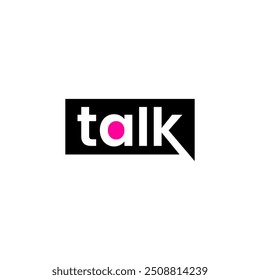Chatbox-Buchstabe Talk-Logo-Symbol viraler Podcast Chat-Blase Vektorgrafik