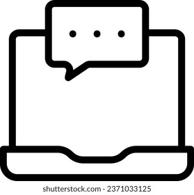 chat box line icon illustration vector
