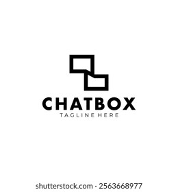 Chat Box logo design concept 