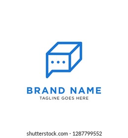 Chat Box Logo Design Inspiration, Vector illustration