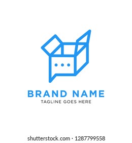 Chat Box Logo Design Inspiration, Vector illustration