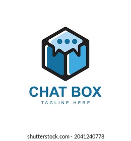 Chat Box Logo Design Template.